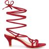 imageAllegra K Womens Strappy Lace Up Kitten Heels SandalsRed