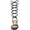 imageAllegra K Womens Strappy Lace Up Slingback Kitten Heel SandalsBlack