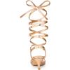 imageAllegra K Womens Strappy Lace Up Slingback Kitten Heel SandalsRose Gold