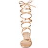 imageAllegra K Womens Strappy Lace Up Slingback Kitten Heel SandalsRose Gold