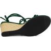 imageAllegra K Womens Wedge Heels Lace Up Strappy Low Wedges SandalsDark Green