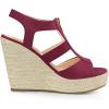 imageAllegra K Womens Wedges Zipper Sandals Platform Wedges Heels SandalsBurgundy