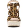 imageAllegra K Womens Wedges Zipper Sandals Platform Wedges Heels SandalsLeopard