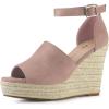 imageAllegra K Womens Espadrilles Platform Heels Wedges SandalsDust Pink