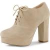imageAllegra K Womens Platform Chunky Heel Lace Up BootiesKhaki
