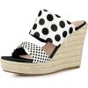 imageAllegra K Womens Platform Polka Dots Heel Espadrille Wedge SandalsBlack