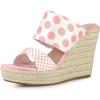 imageAllegra K Womens Platform Polka Dots Heel Espadrille Wedge SandalsLight Pink