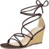 imageAllegra K Womens Wedge Heels Lace Up Strappy Low Wedges SandalsBrown
