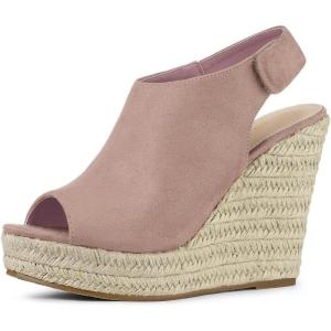imageAllegra K Womens Espadrille Platform Heeled Wedges SandalsDust Pink