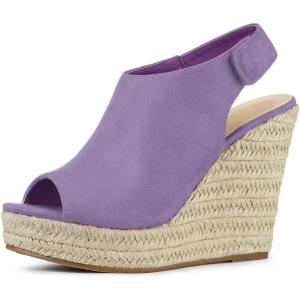 imageAllegra K Womens Espadrille Platform Heeled Wedges SandalsPurple