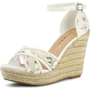 imageAllegra K Womens Espadrilles Lace Wedges Wedge SandalsGreen