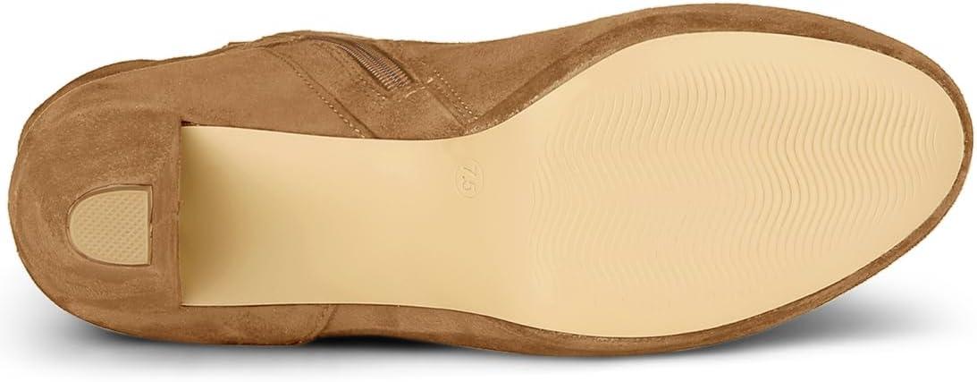 imageAllegra K Womens Ankle Zip Platform High Heel Mid Calf BootsBrown