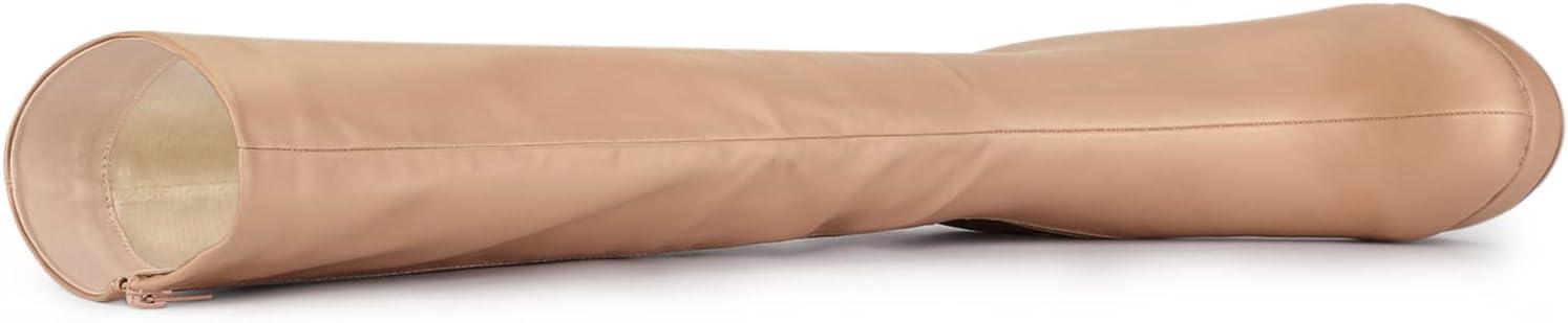 imageAllegra K Womens Chunky Heel Round Toe Platform Knee High BootsNude