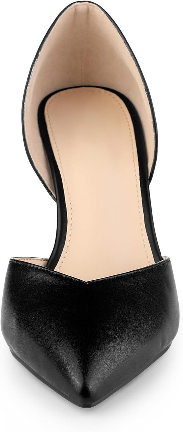 imageAllegra K Womens Closed Pointed Toe Slip on Stiletto High Heel Dress Pump ShoesBlack