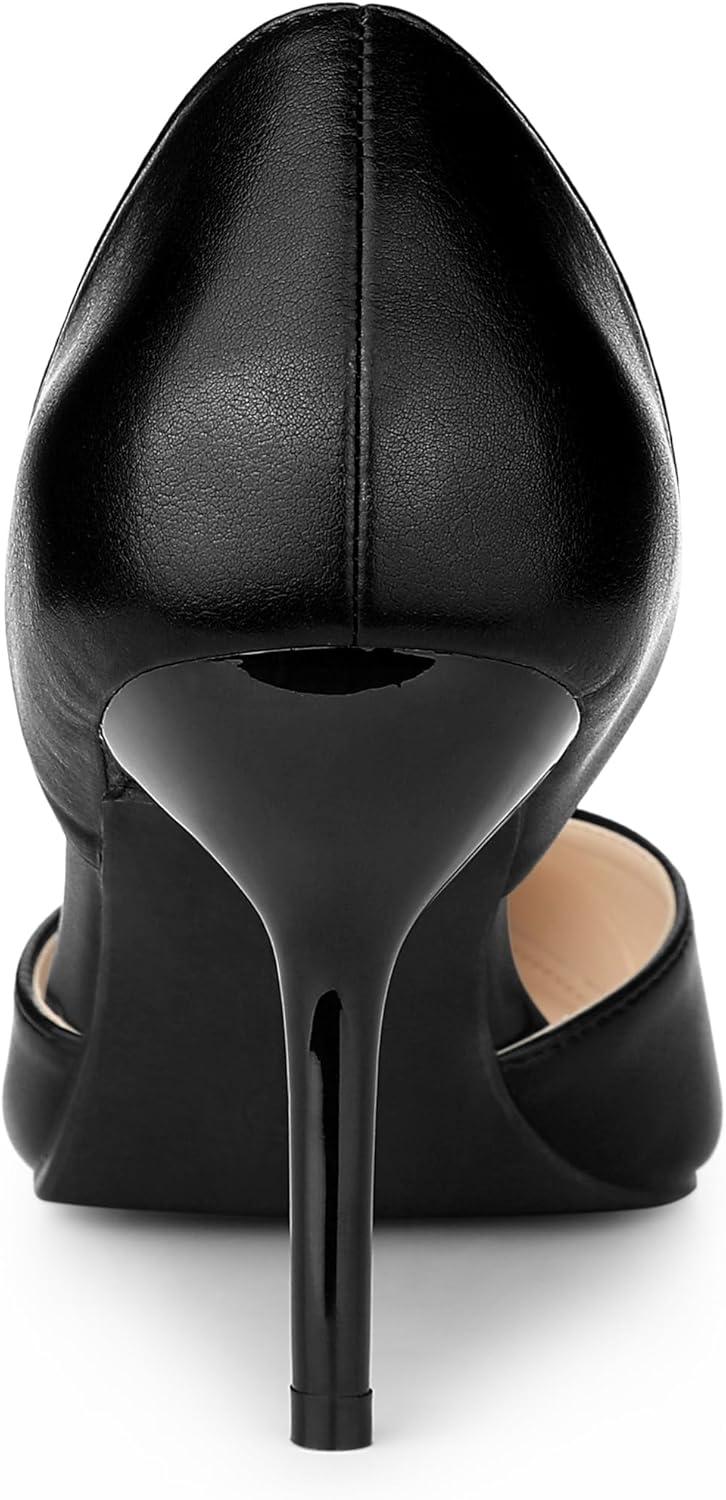 imageAllegra K Womens Closed Pointed Toe Slip on Stiletto High Heel Dress Pump ShoesBlack