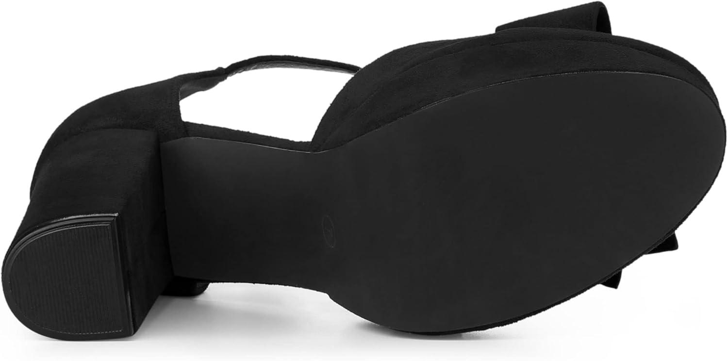 imageAllegra K Womens Mary Janes Platform Pumps Halloween Costumes Chunky Heels Dress ShoesBlack