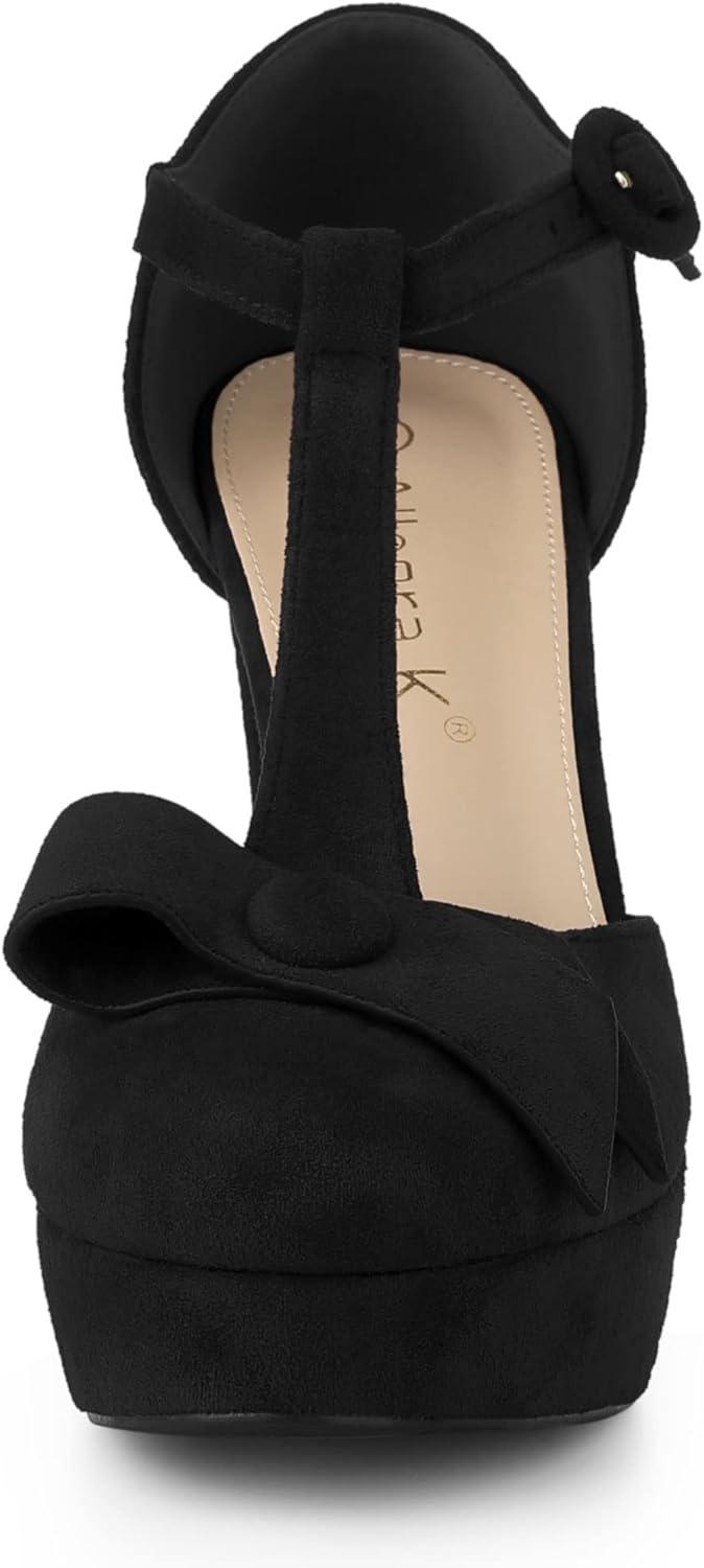 imageAllegra K Womens Mary Janes Platform Pumps Halloween Costumes Chunky Heels Dress ShoesBlack