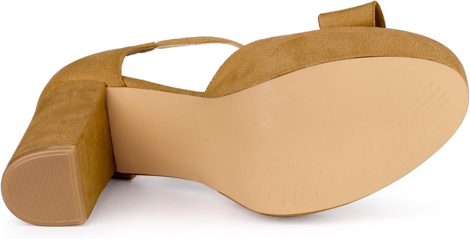 imageAllegra K Womens Mary Janes Platform Pumps Halloween Costumes Chunky Heels Dress ShoesBrown