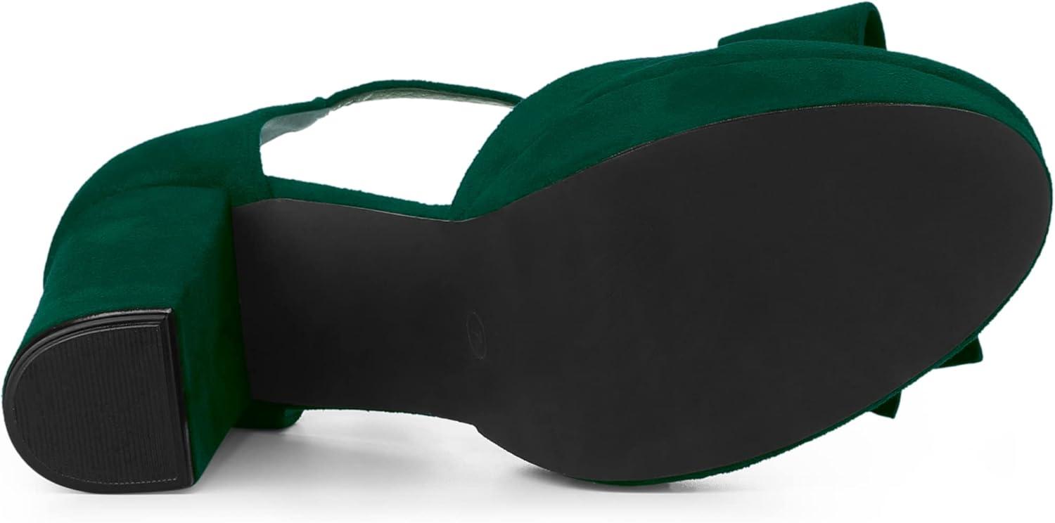 imageAllegra K Womens Mary Janes Platform Pumps Halloween Costumes Chunky Heels Dress ShoesGreen