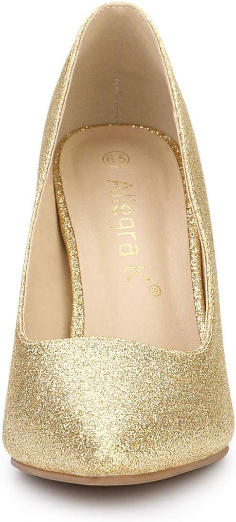 imageAllegra K Womens Party Glitter Stiletto High Heels PumpsGold