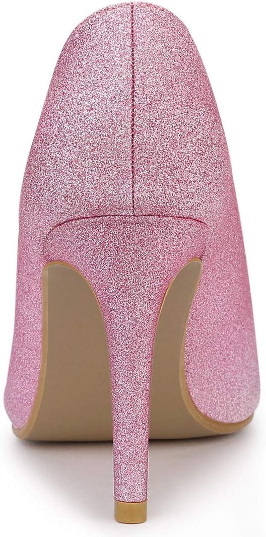 imageAllegra K Womens Party Glitter Stiletto High Heels PumpsPink