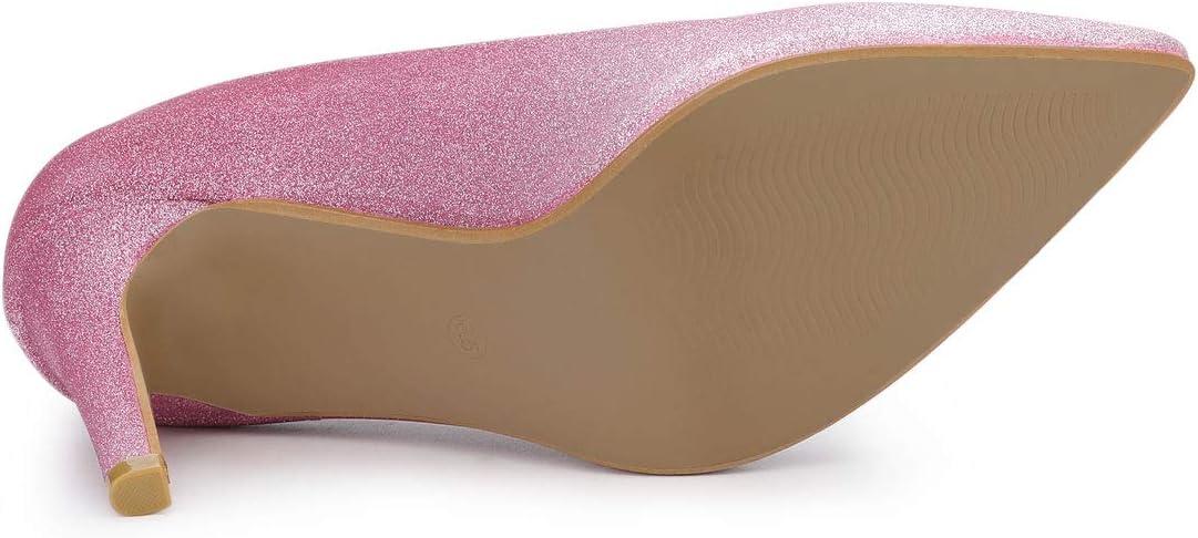 imageAllegra K Womens Party Glitter Stiletto High Heels PumpsPink