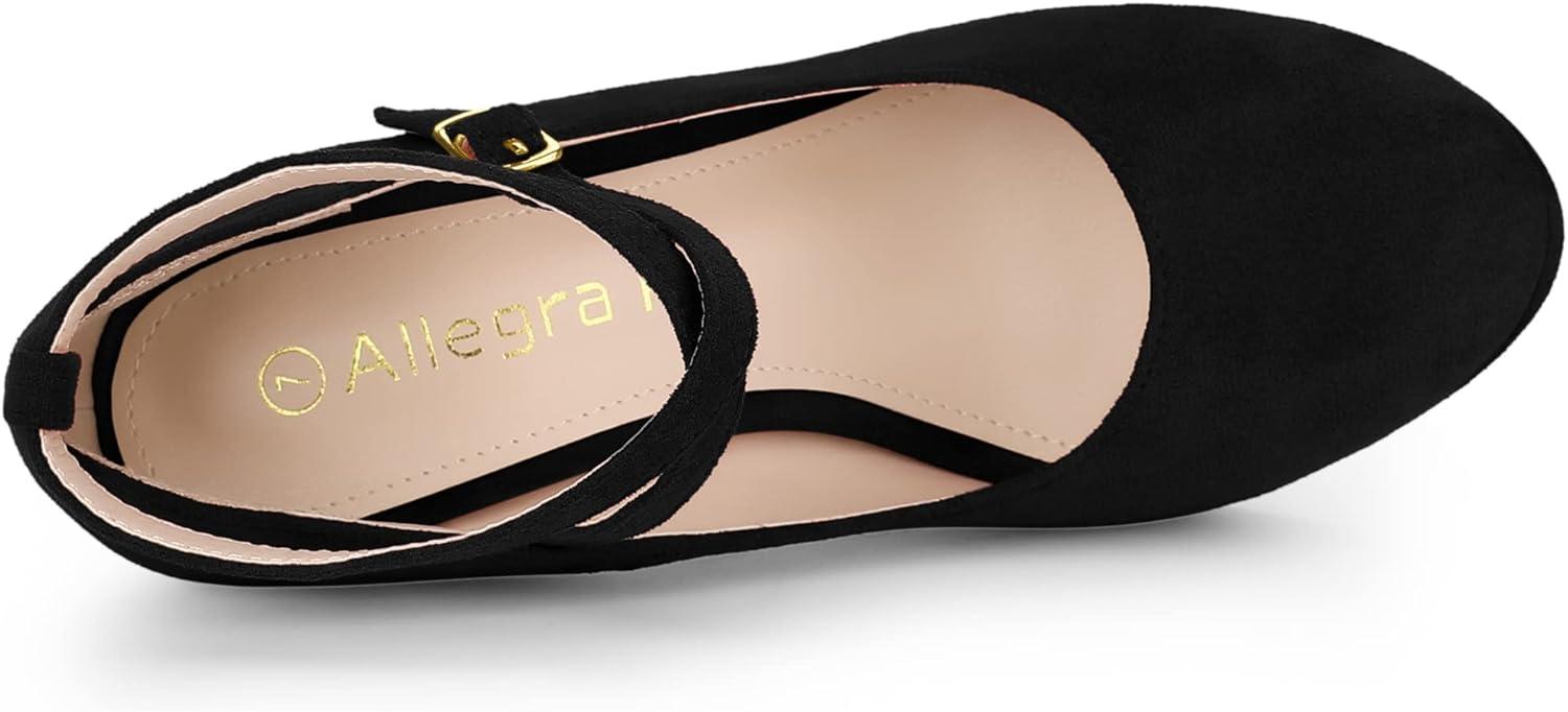 imageAllegra K Womens Platform Cross Strap Stiletto Heels Mary Jane PumpsBlack