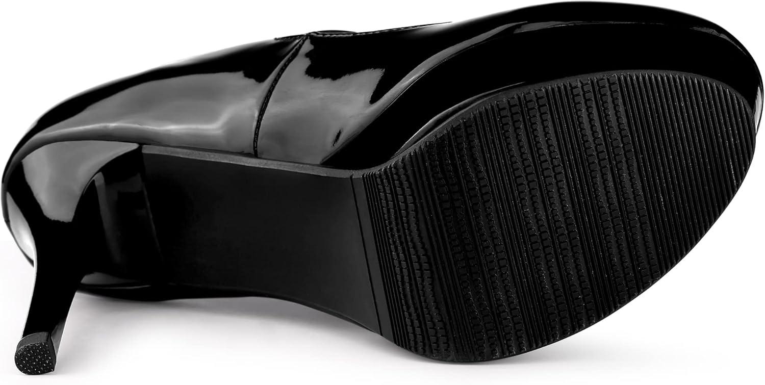 imageAllegra K Womens Platform Mary Jane Pumps Ankle Strap Stiletto High Heels Dress ShoesBlack