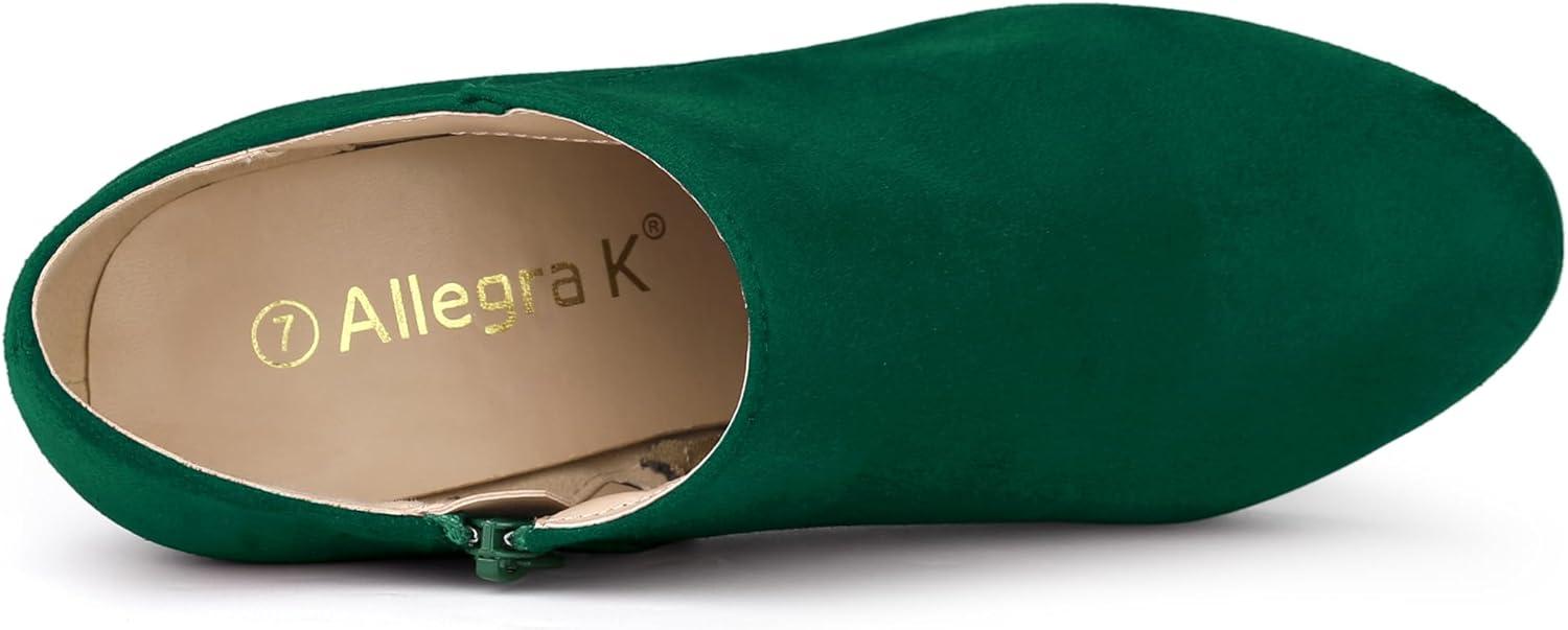 imageAllegra K Womens Platform Round Toe Chunky Heels Ankle BootiesEmerald Green