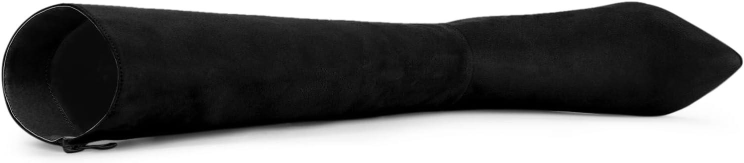 imageAllegra K Womens Pointed Toe Stiletto Heels Knee High BootBlack