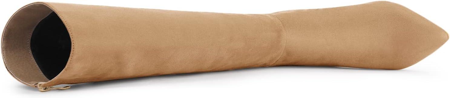 imageAllegra K Womens Pointed Toe Stiletto Heels Knee High BootKhaki