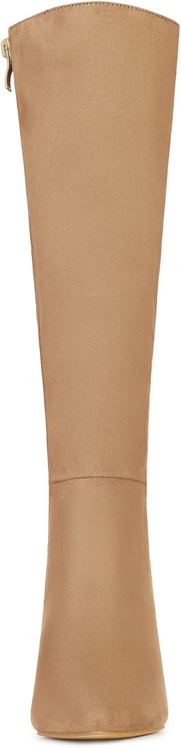 imageAllegra K Womens Pointed Toe Stiletto Heels Knee High BootKhaki