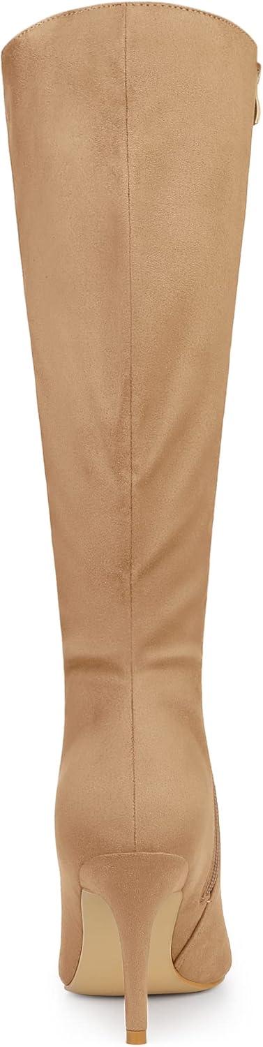 imageAllegra K Womens Pointed Toe Stiletto Heels Knee High BootKhaki