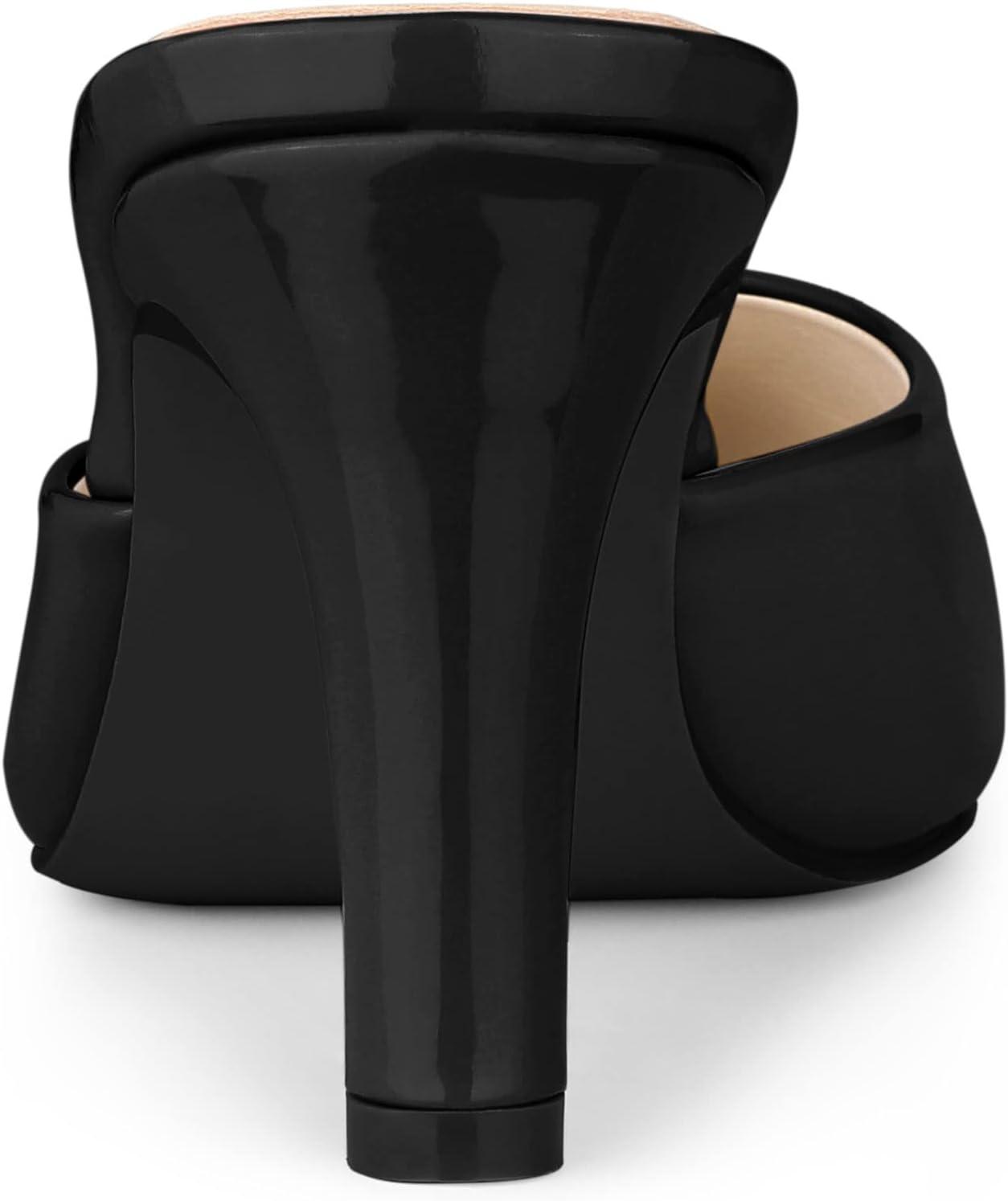 imageAllegra K Womens Pointed Toe Stiletto Heels Slide MulesBlack