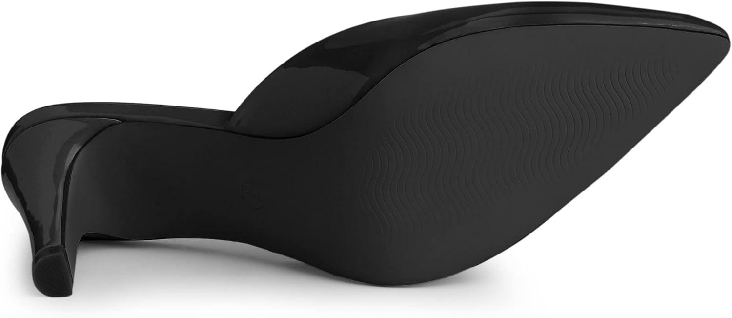 imageAllegra K Womens Pointed Toe Stiletto Heels Slide MulesBlack