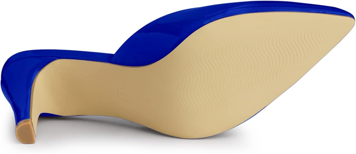 imageAllegra K Womens Pointed Toe Stiletto Heels Slide MulesDeep Blue