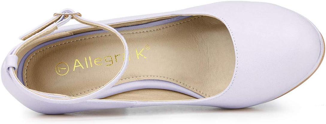 imageAllegra K Womens Round Toe Stiletto Heels Ankle Strap PumpsPurple