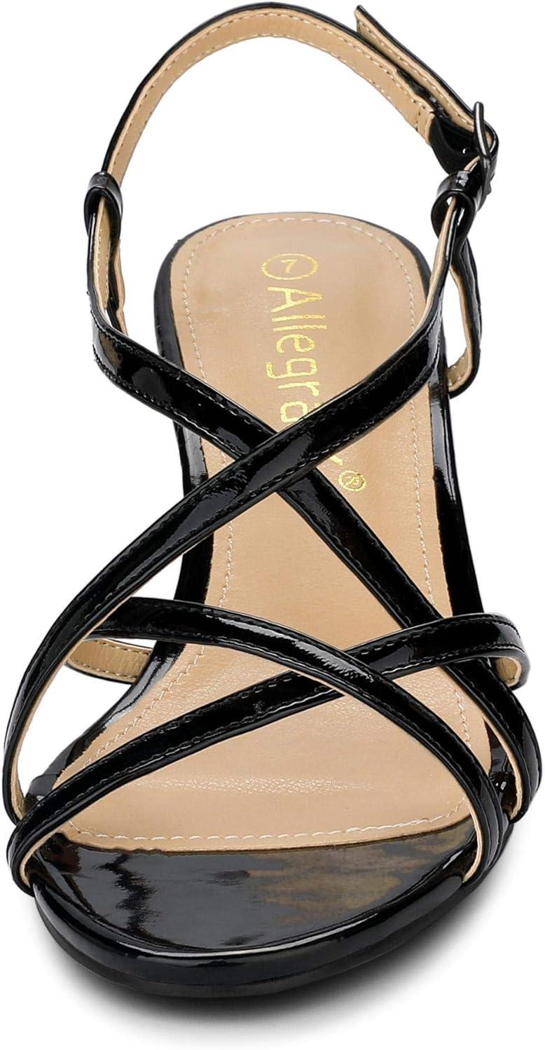 imageAllegra K Womens Slingback Strappy Kitten Heel Heels SandalsBlack