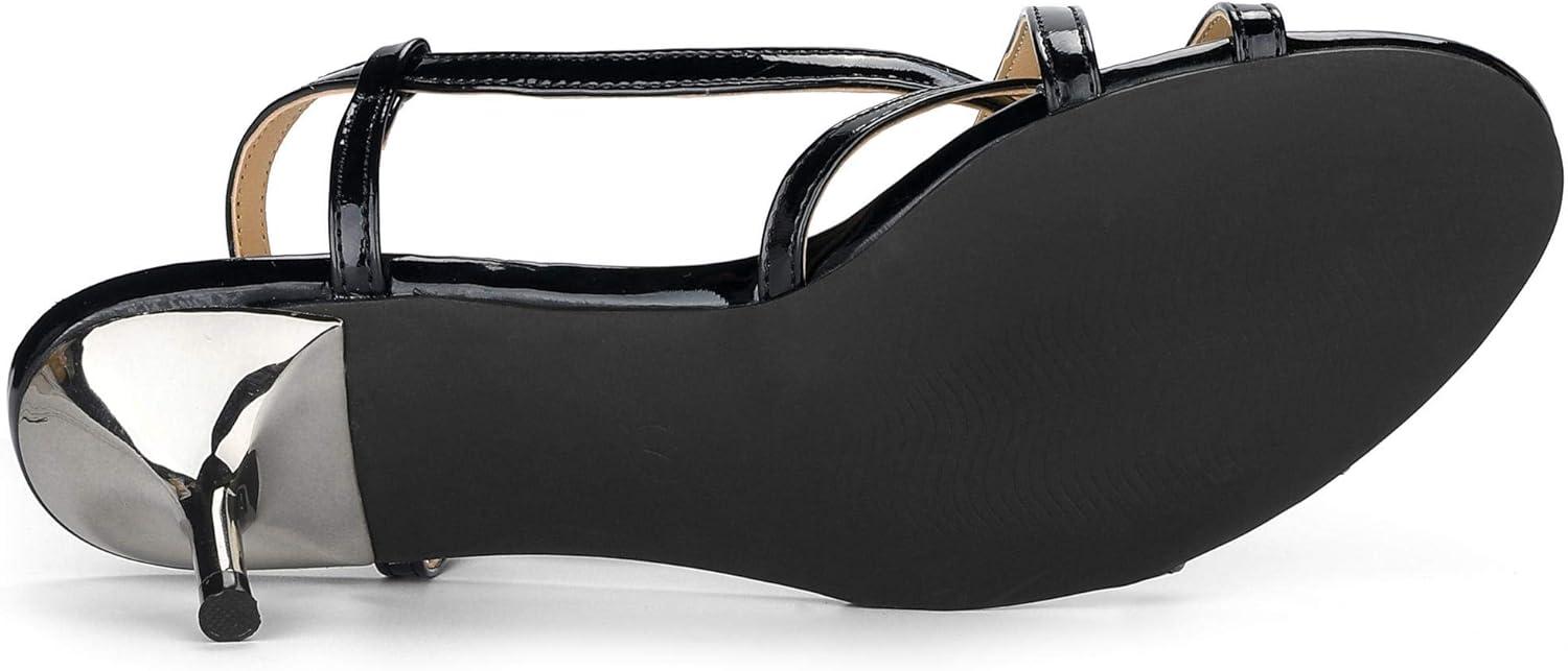 imageAllegra K Womens Slingback Strappy Kitten Heel Heels SandalsBlack