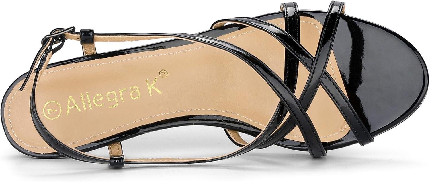 imageAllegra K Womens Slingback Strappy Kitten Heel Heels SandalsBlack