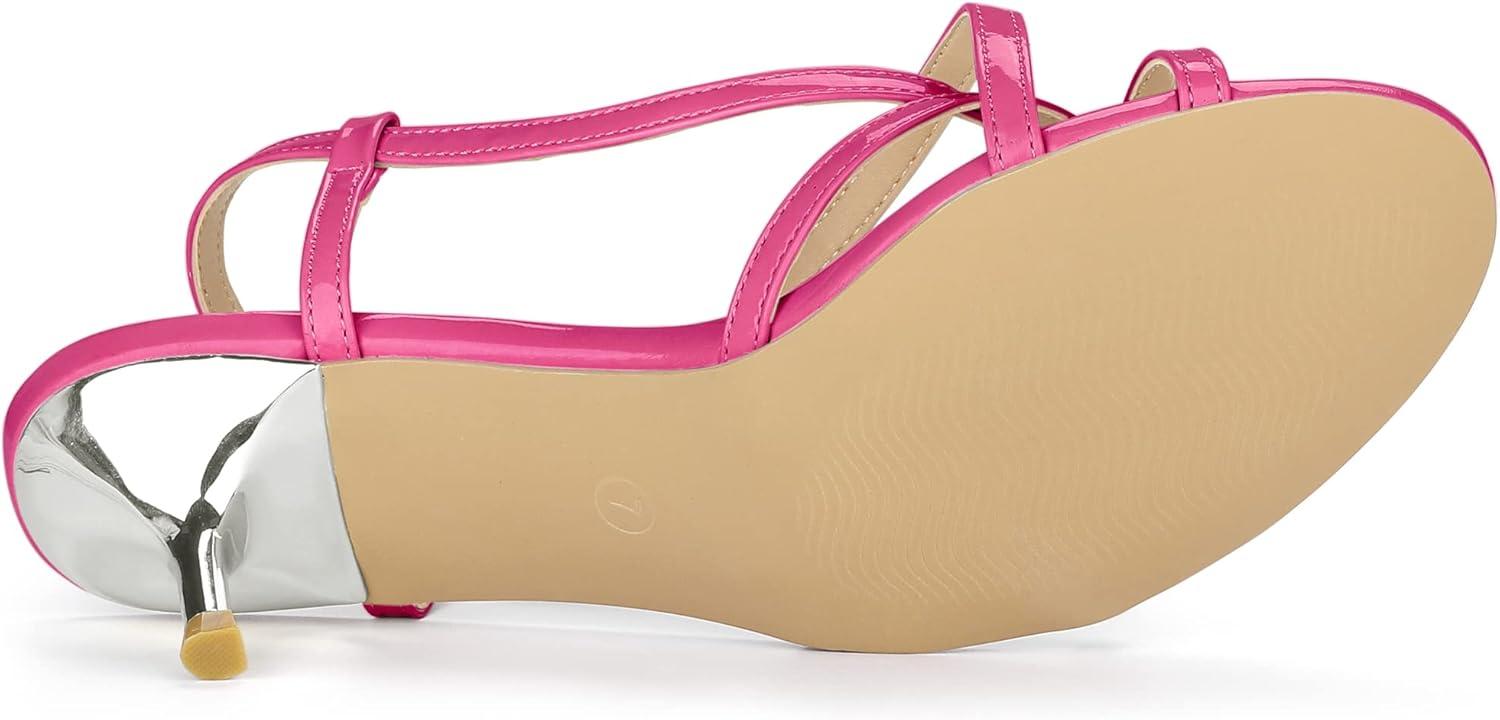 imageAllegra K Womens Slingback Strappy Kitten Heel Heels SandalsHot Pink