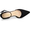 imageAllegra K Womens Ankle Strap Pointed Toe Block Heels PumpsBlack