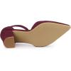 imageAllegra K Womens Ankle Strap Pointed Toe Block Heels PumpsBurgundy
