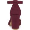 imageAllegra K Womens Ankle Strap Pointed Toe Block Heels PumpsBurgundy