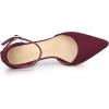 imageAllegra K Womens Ankle Strap Pointed Toe Block Heels PumpsBurgundy