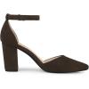 imageAllegra K Womens Ankle Strap Pointed Toe Block Heels PumpsCoffee