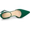 imageAllegra K Womens Ankle Strap Pointed Toe Block Heels PumpsDark Green