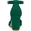 imageAllegra K Womens Ankle Strap Pointed Toe Block Heels PumpsDark Green