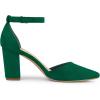 imageAllegra K Womens Ankle Strap Pointed Toe Block Heels PumpsDark Green