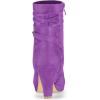 imageAllegra K Womens Ankle Zip Platform High Heel Mid Calf BootsPurple